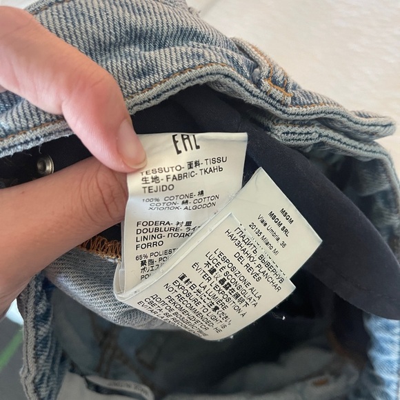 MSGM Denim Bermuda Shorts light wash made in Italy size 38 - Picture 12 of 14